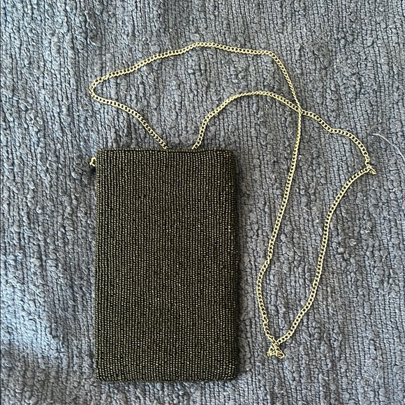 Mary Frances Black and Gold Cocktail Clutch